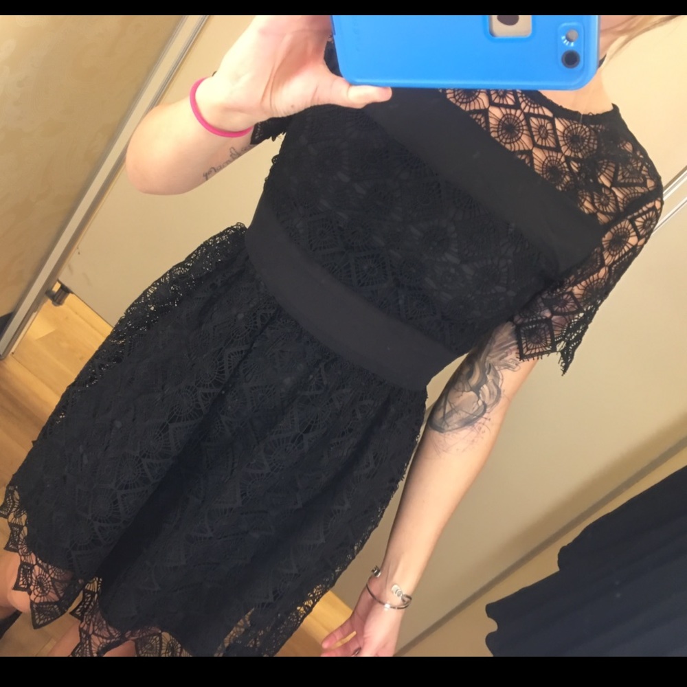 NWT Lucy Paris black lace dress